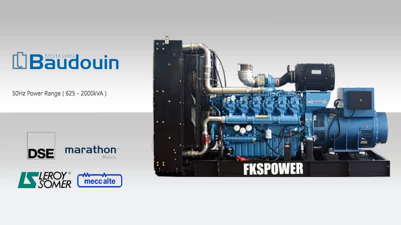 FKSPOWER WEICHAI BAUDOUIN 1500KVA Generator