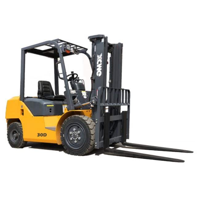 XCMG Hot Sale Japanese Engine XCB-D30 Diesel Forklift 2 Mast 3 tons Tire Clamp Roll Operator