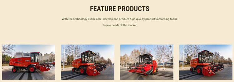 China soybean harvester 4LZ-8S self-propelled combine harvester price
