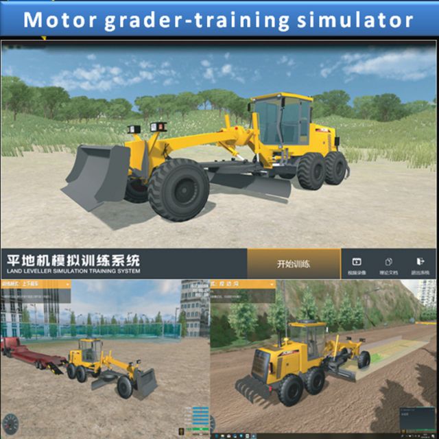 Motor grader simulator is suitable for teaching evaluation training and road construction