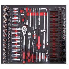 Ningbo Antuo Industrial toolking Co., Ltd. Drawer tool cart socket  set  202 pcs -Repair Kit