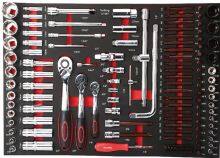 XCMG Antuo TOOLKING 217 pieces high quality red seven drawers handware tools set trolleys