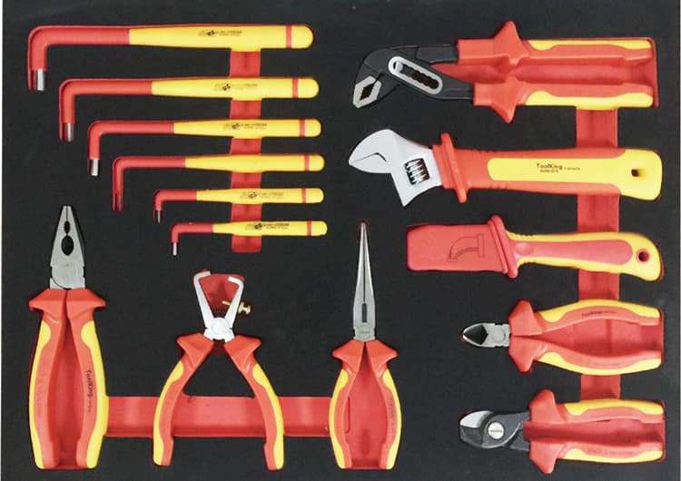 China Antuo TOOLKING 75 pieces Insulated portable hand tools toolbox for sale