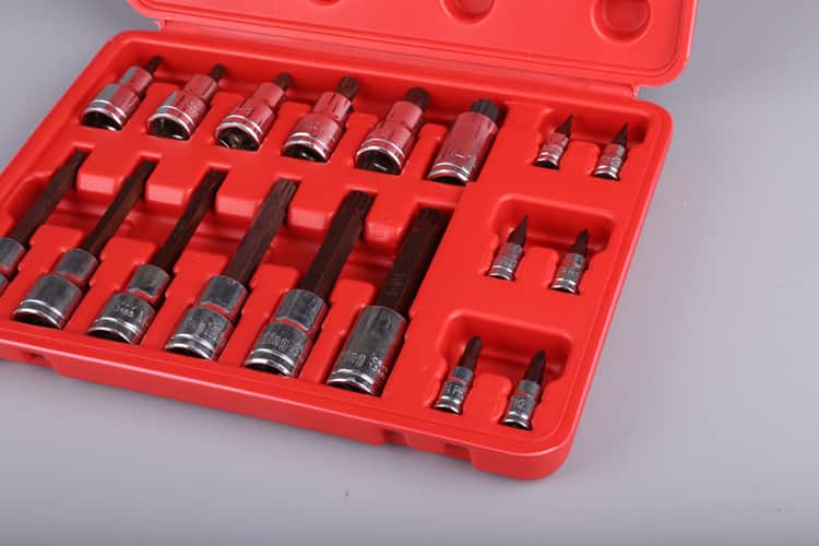 Antuo TOOLKING hot sale 18 pieces bit socket hand tool set price