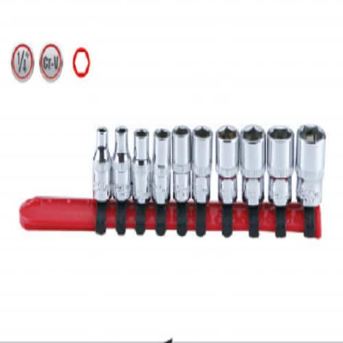 Ningbo Antuo Industrial toolking Co., Ltd. Drawer tool cart 10-pcs   1/4  6Pt  Socket Set MM