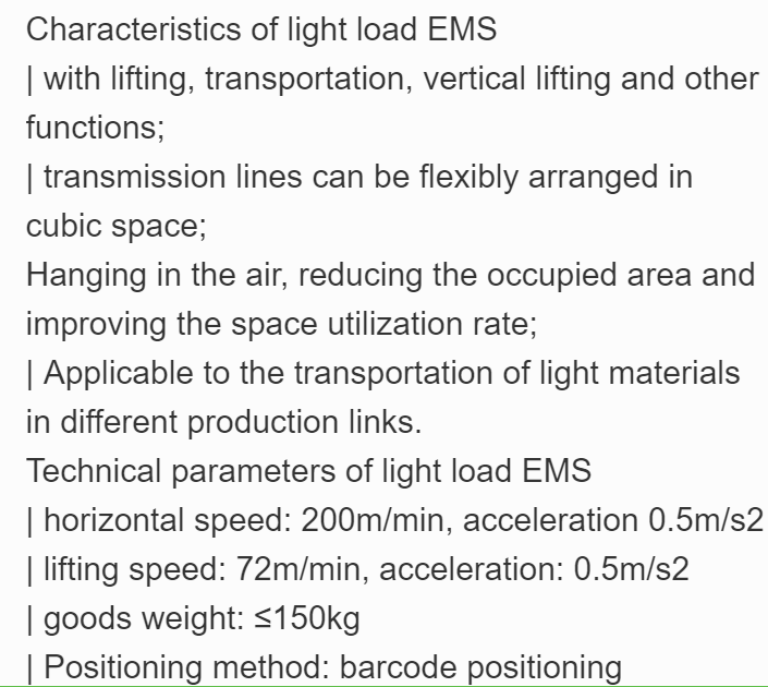 Qingdao Huashine   Light load EMS