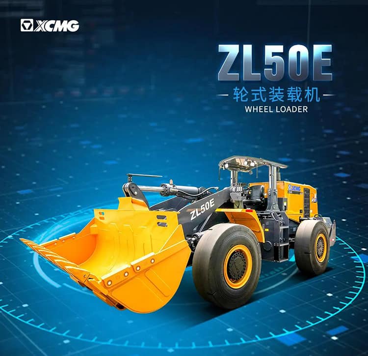 XCMG Mine Loaders ZL50E 5 Ton Underground Mining Wheel Loader with 2.5m3 Bucket
