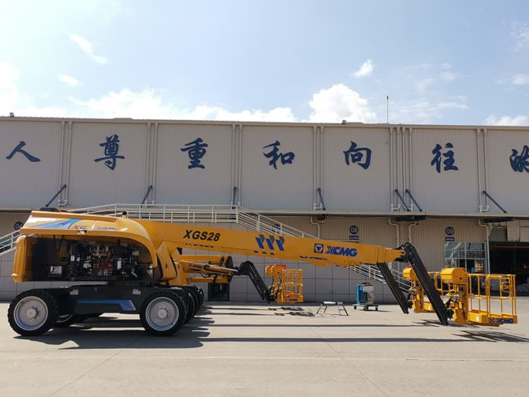 XCMG official XGS28 hydraulic manlift telescopic boom platform price