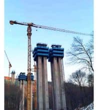XCMG brand XGT7026-12S1 70m jib length 12 ton stationary tower crane for sale