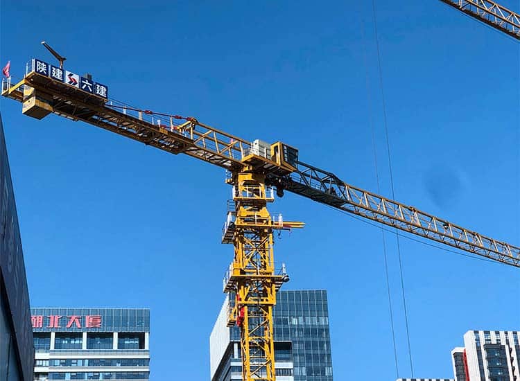 XCMG brand 80m radius 25 ton stationary flat top tower crane XGT600-25S for sale