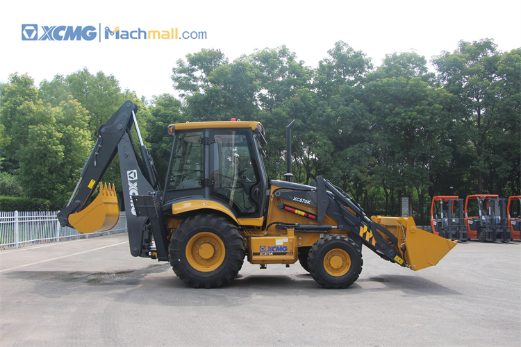 XCMG 4wd 82kw backhoe loader with post hole digger for sale, MACHMALL