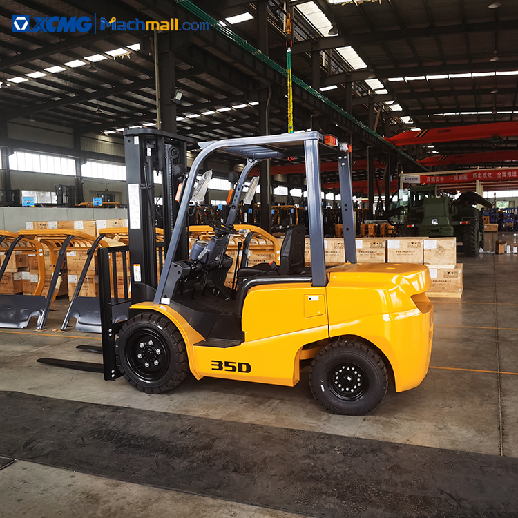 XCMG new 3.5 ton diesel forklift XCB-D35 with 2075mm mast height price