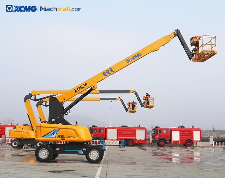 XCMG manufacturer 28m telescopic lift platform XGS28 with pdf price