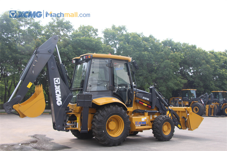 XCMG 4wd 82kw backhoe loader with post hole digger for sale, MACHMALL