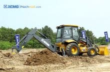 XCMG 4wd 82kw backhoe loader with post hole digger for sale