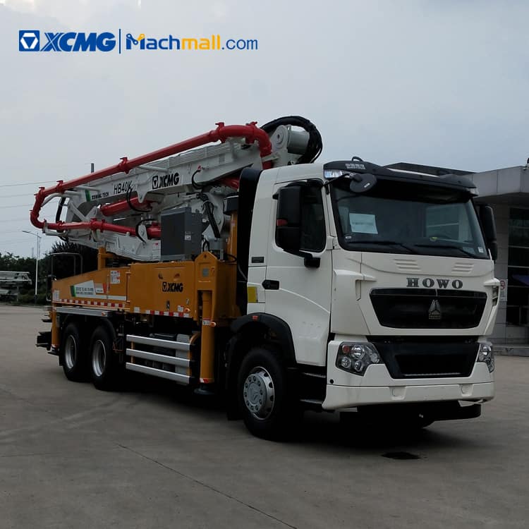 XCMG 39m small HOWO concrete pump trucks HB39K price