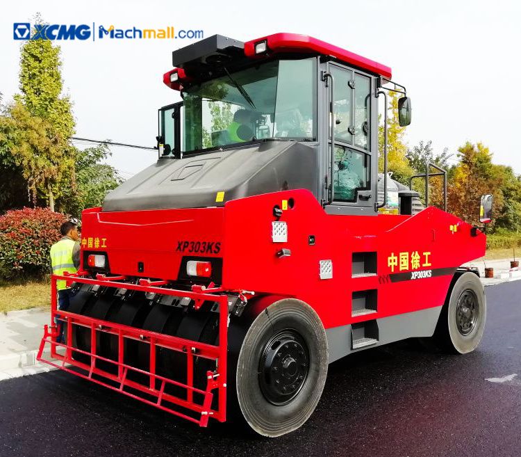 Used 30 ton XCMG pneumatic tire roller XP303KS, MACHMALL