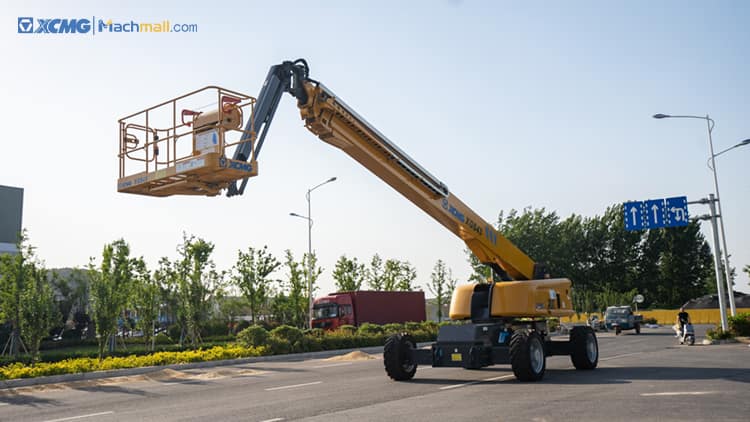 XCMG official XGS43 43m straight arm high quality telescopic towable boom lift for sale