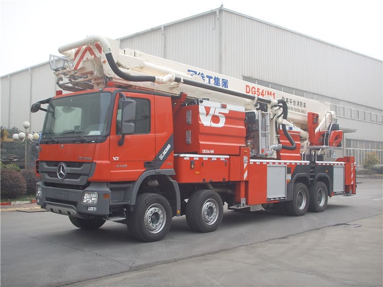 XCMG 54m fire fighting truck DG54M1 hydraulic aerial platform fire truck with Benz chassis for sale