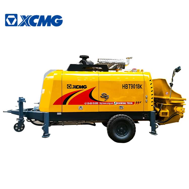 XCMG trailer mounted concrete pump truck HBT9018K china mobile concrete mixer with pump price