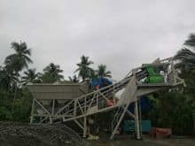XCMG Official HZS40 small concrete batching plant 40m3 mobile concrete batching plant for sale
