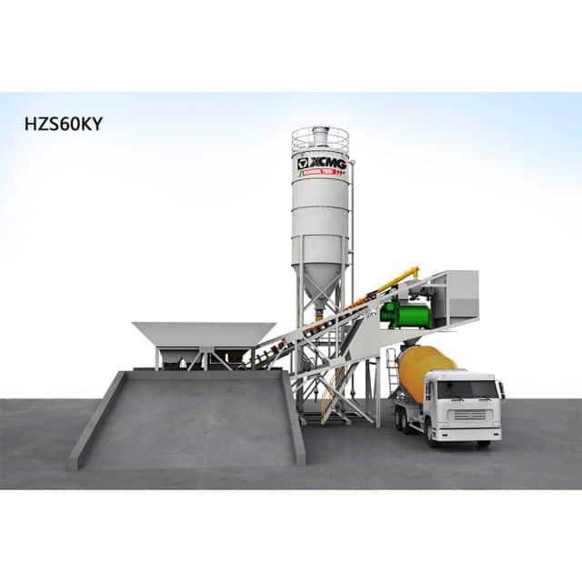 XCMG official HZS60KY Mobile concrete batching plant batching plant for sale