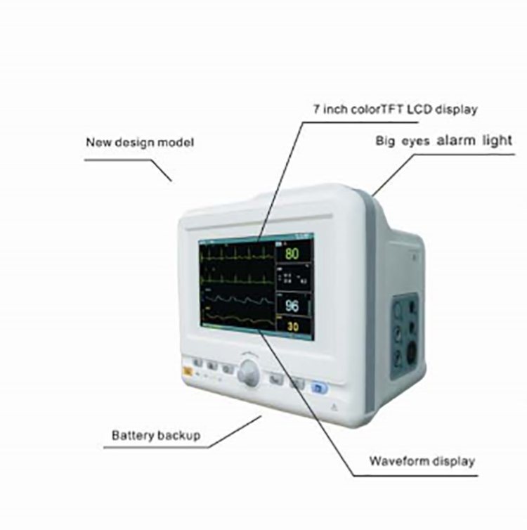 High Quality 7 Inch Color Touch Screen TR-900L medical ECG/SPO2 patient monitor for ICU/CCU for sale