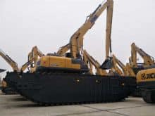 XCMG official 21 ton amphibious excavator XE215S crawler wetland swampy excavator equipment for sale