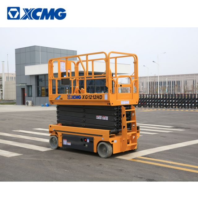 XCMG official 12m hydraulic scissor lift XG1212HD China electric aerial work equipment price