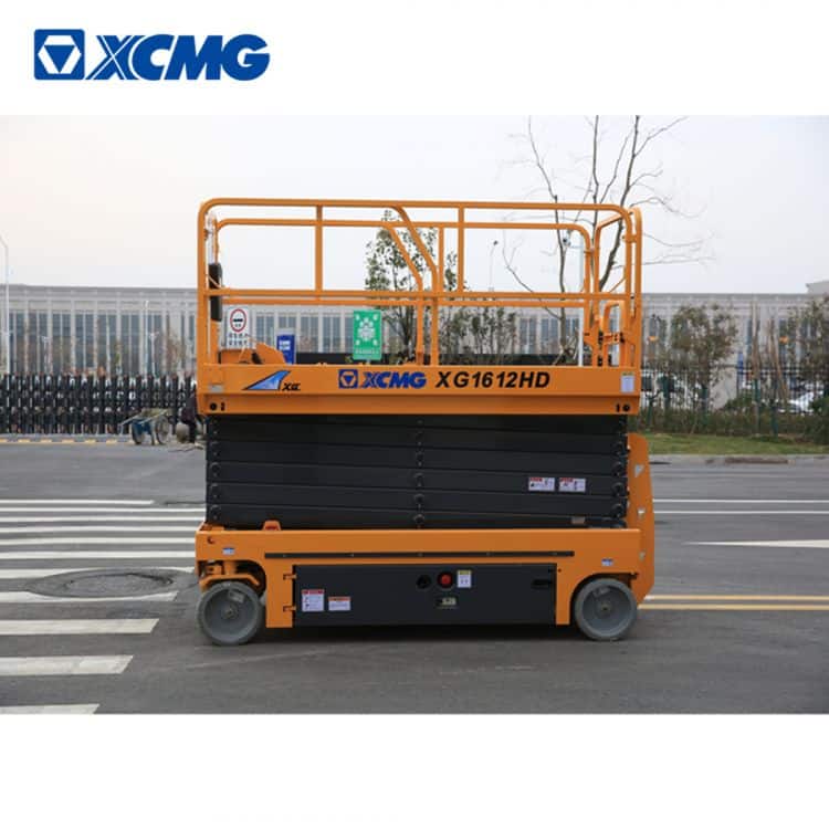 XCMG official 16m hydraulic electric scissor lift equipment XG1612HD lifting table price