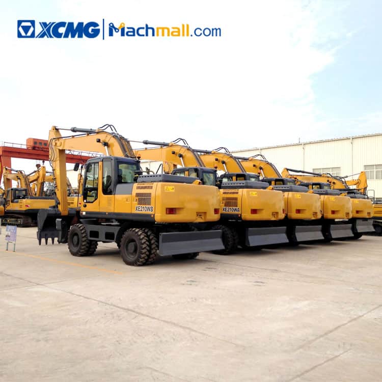 XCMG Factory price 21ton Wheel Excavator XE210WD With High digging power
