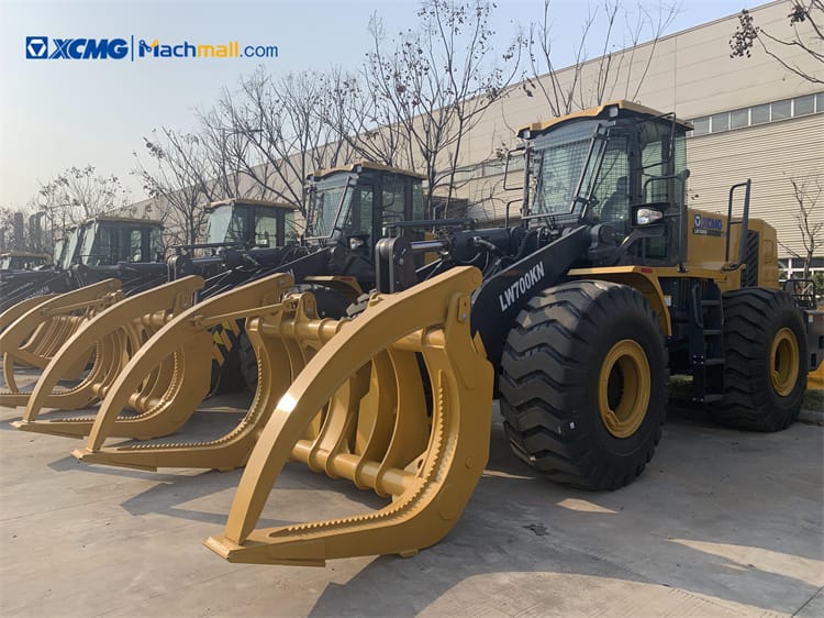 XCMG 3 5 7 8 10 ton Wheel Loader with Log Forks and Grapples for sale