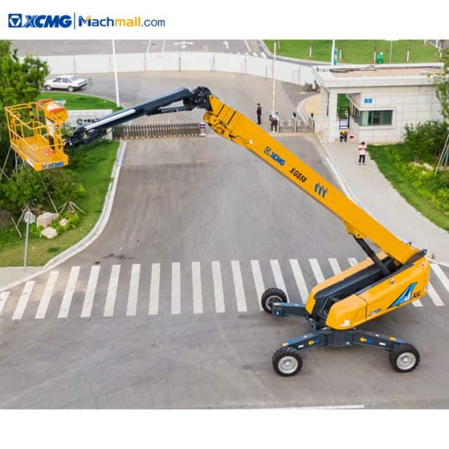 XCMG XGS58 58m 74kw hydraulic mobile straight arm aerial platform telescopic boom lift for sale