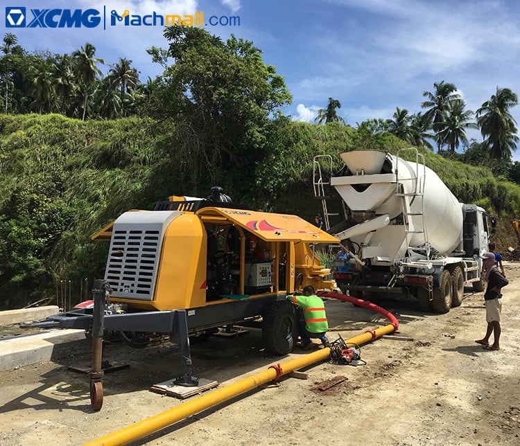 China Brand XCMG Trailer concrete pump HBT9018V sale in Philippines