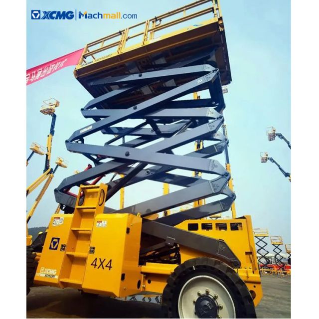 XCMG 15m 680kg diesel rough terrain scissor lift platform XG1523RT price