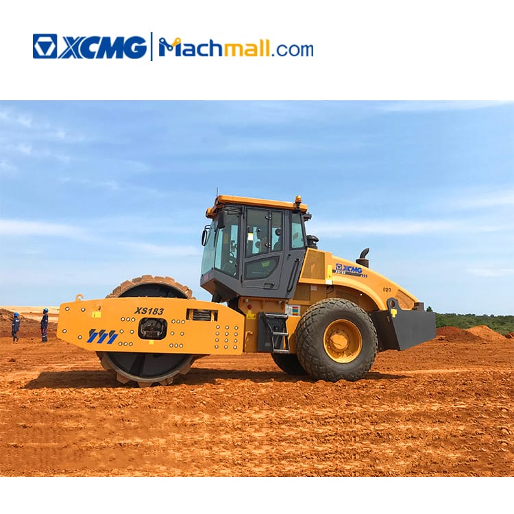 XCMG factory 18 ton road roller XS183 with bump wheel for sale