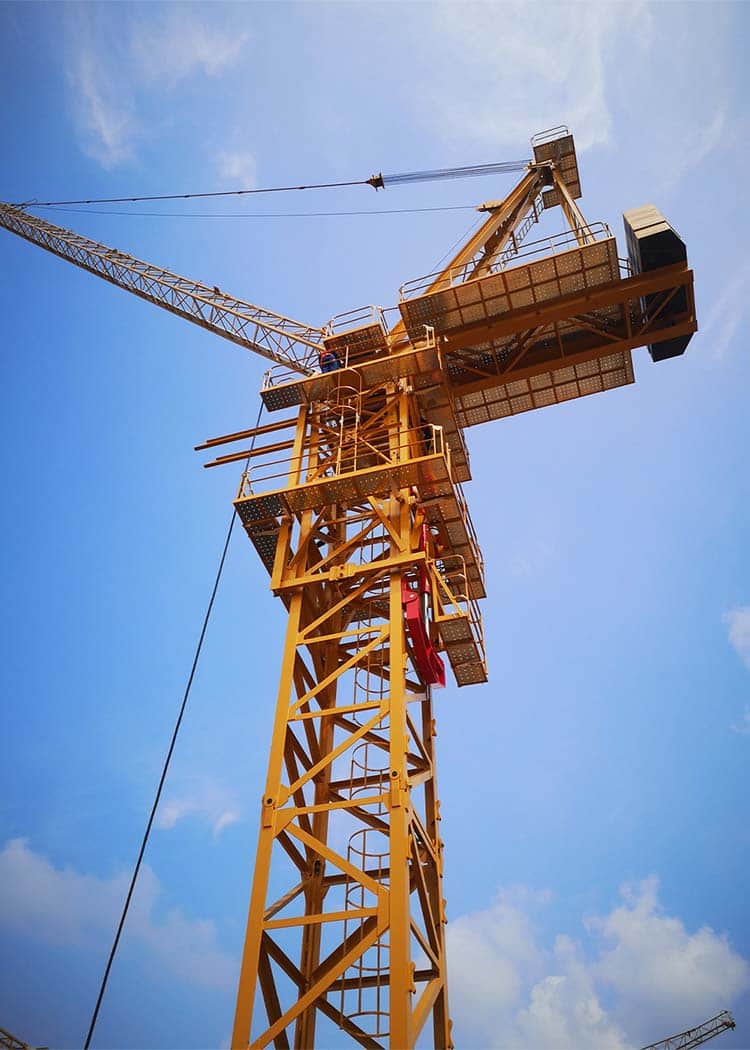 XCMG brand 50m radius 10 ton stationary luffing tower crane XGL160-10S for sale