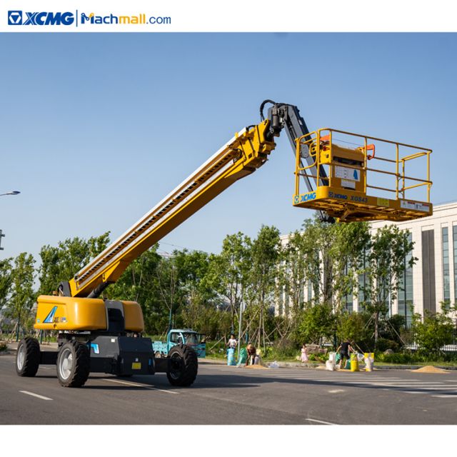 XCMG official XGS43 43m straight arm high quality telescopic towable boom lift for sale