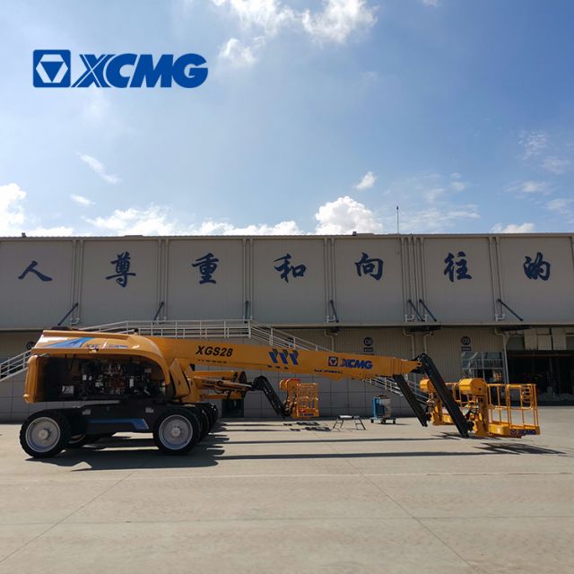 XCMG official XGS28 hydraulic manlift telescopic boom platform price