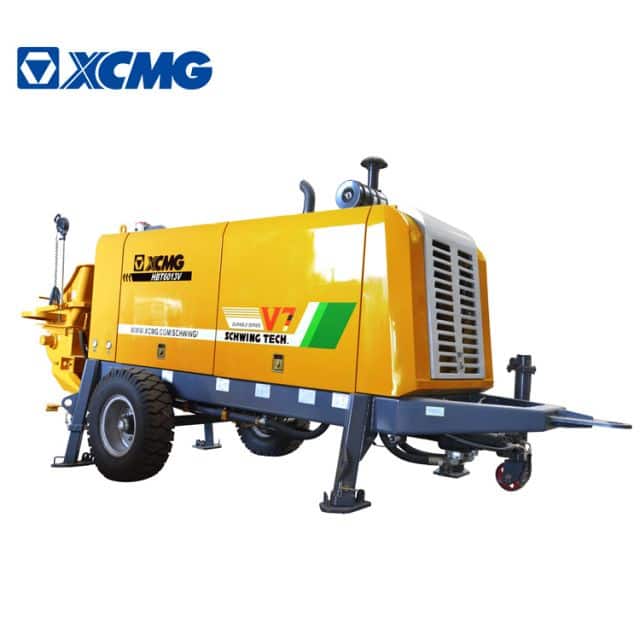 XCMG Schwing concrete machinery 118kw HBT6013k mobile trailer mounted concrete pump for sale