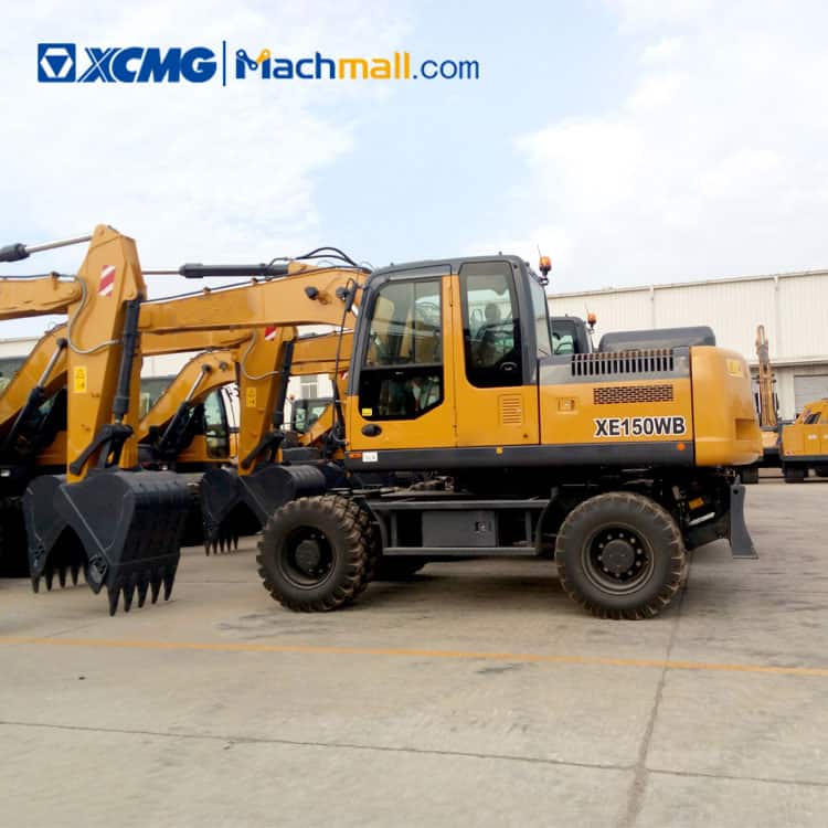 XCMG hot sale 15 Ton Small Wheeled Hydraulic Excavator XE150WD best price