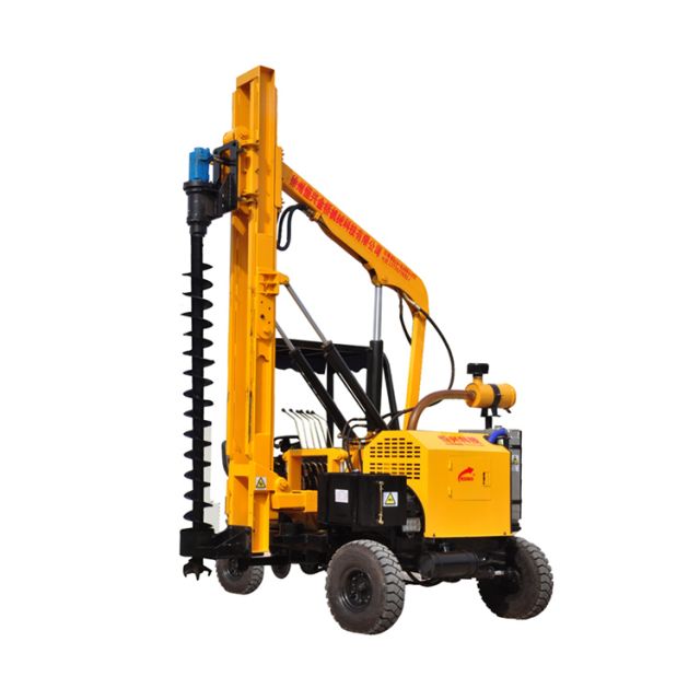 China Hengxing road construction machiery hydraulic pile driver with 1700mm drilling depth price