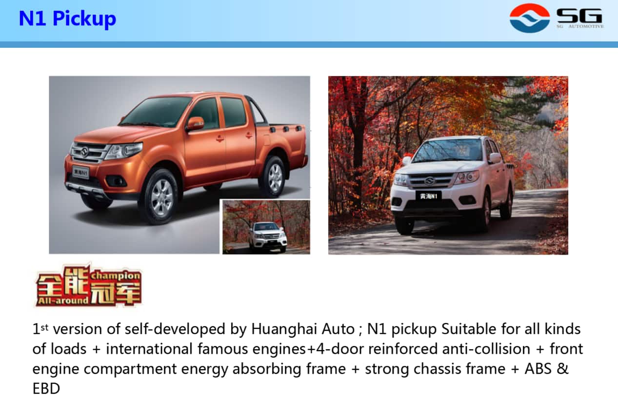Huanghai Pick Up N1-N170 2WD MT Diesel JE493 Value