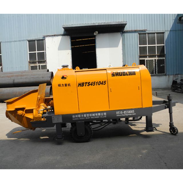 China Shuoli 45m3/h hydrauic portable narrow concrete trailer pump for tunnel price