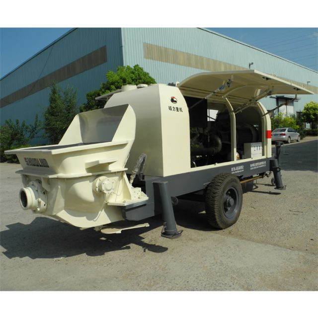 China ShuoLi 145kw 100m3/h diesel mobile trailer mounted concrete pump price for sale