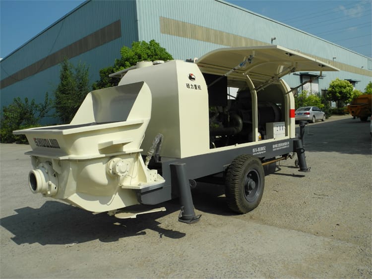 China ShuoLi 145kw 100m3/h diesel mobile trailer mounted concrete pump price for sale