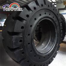 China solid tyre 17.5-25 otr tire rims 25 solid rubber wheel for loader Front side gantry crane