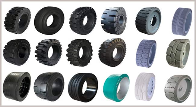 pneumatic rim solid rubber tire wheel for heavy duty forklift blender mixer trailer 9.00-20 10.00-20