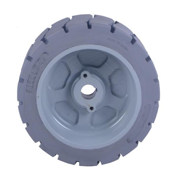 12x4.5x8 press on solid rubber tire for port trailer and other industrial vehicles