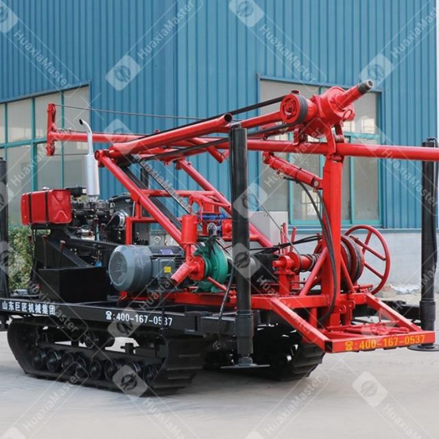 Crawler type diesel-electric dual purpose grasshopper leg water well drilling rig